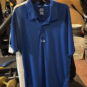 Oakley Blue Polo Shirt Athletic Casual Wear